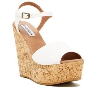 NWOT Steve Madden Korkey Platform Wedge Sandals